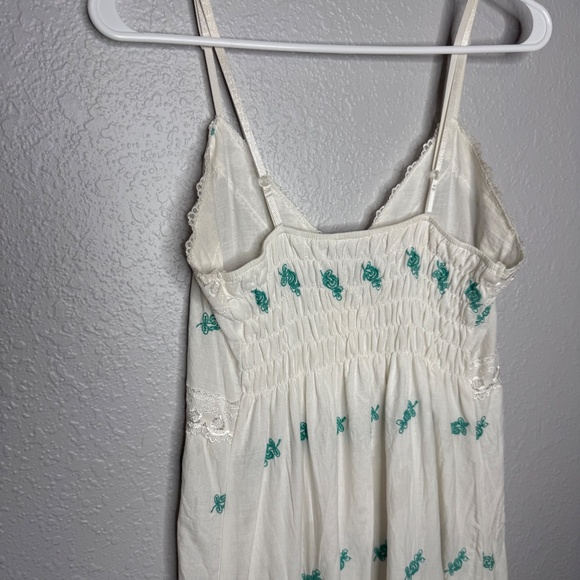Sweet Luv 2 Luv  Cami Tank Dress with turquoise flowers -cp - Picture 7 of 10